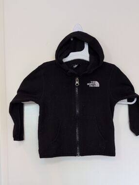12-18mo The North Face Infant Black Full-Zip Fleece Hoodie - Black